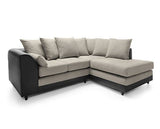 Dan Right Hand Facing Corner Sofa - Brown & Beige