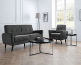 Moki 2 Seater in Dark Grey Velvet