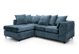 Heidi Left Hand Facing Corner Sofa - Dark Blue