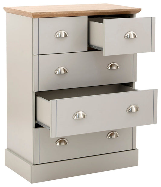 Kinsley 2+3 Drawer Chest-Grey