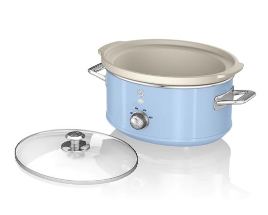 Swan 3.5L Slow Cooker Retro Blue