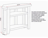 WINDSOR CORNER TV UNIT - IVORY/OAK