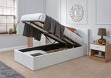 Single End Lift Ottoman Bed-White