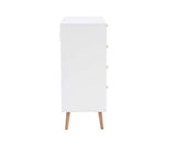 Catalina 5 Drawer Rattan Chest- White