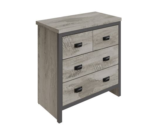 Baxter 2+2 Drawer Chest- Grey