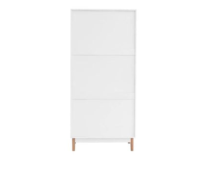 Catalina 2 Door 1 Drawer Rattan Wardrobe- White