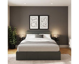 Serena Small Double Side Lift Ottoman Bed-Grey