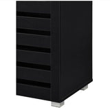 Euston 3 Door Shoe Cabinet - Black