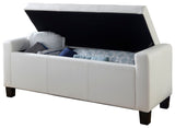 Vanessa Ottoman Bench-White