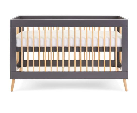 Maura Mini Cot Bed - Slate with Natural