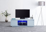 Arctic High Gloss LED Large TV Unit-Grey