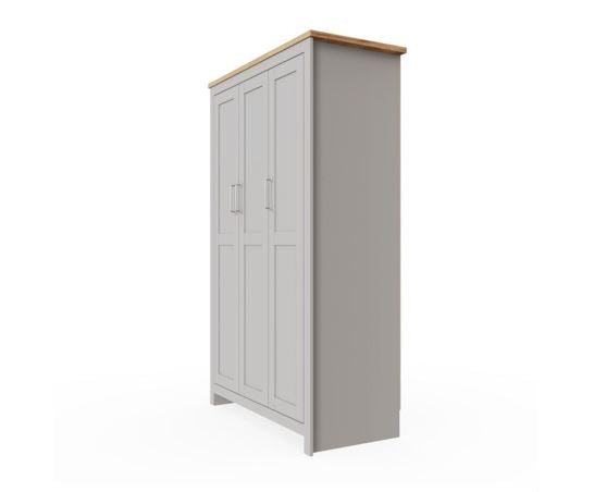 Lincoln 3 Door Wardrobe- Light Grey