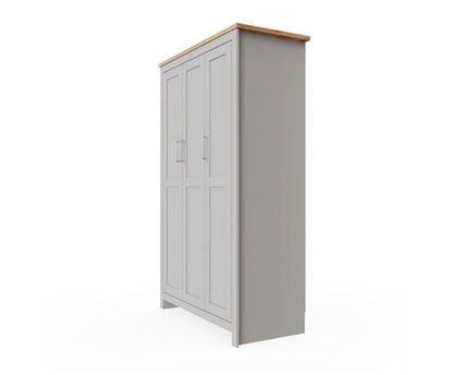 Lincoln 3 Door Wardrobe- Light Grey