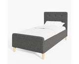 Ashbourne Single Ottoman-Dark Grey
