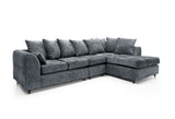 Heidi Right Hand Facing Corner Sofa Plus - Dark Grey