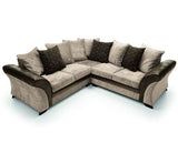 Francisco Corner Sofa - Brown & Beige