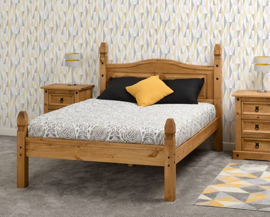 Corona King Size Bed High Foot End