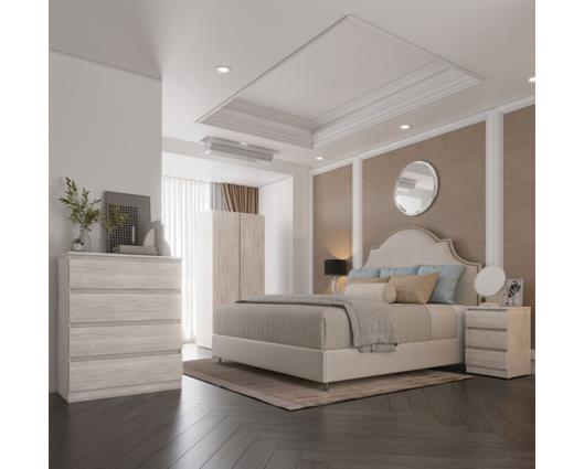 MALVERN 2 DOOR WARDROBE BEDROOM SET - URBAN SNOW