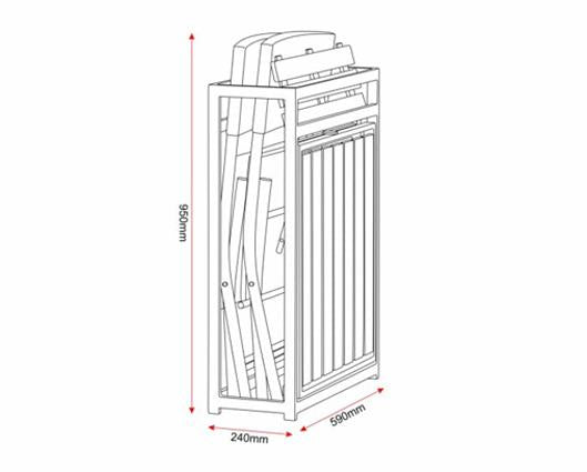 Foldaway 1+2 Garden Set - Black