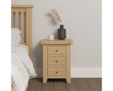 WINDSOR 3 DRAWER BEDSIDE - NATURAL OAK
