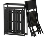 Foldaway 1+2 Garden Set - Black