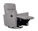 Mia Swivel Glider Recliner Chair " Pebble