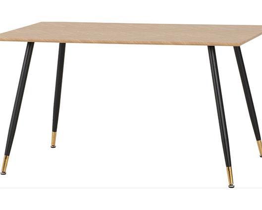 HAMILTON & LUKAS MEDIUM DINING SET (X4 CHAIRS) - MEDIUM OAK EFFECT/EMERALD GREEN VELVET