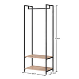 Scala Open Wardrobe with 2 Shelves - Oak
