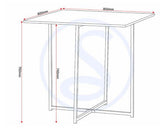 KENT 1+4 STOWAWAY DINING SET - STONE EFFECT/BLACK