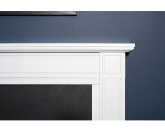 Giovannia Fireplace Suite 39inch White/Black With Electric Fire - Black