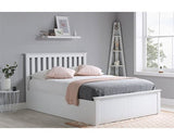 Phoenix Double Ottoman Bed - White