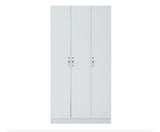 Easton 3 Door Double Wardrobe- White