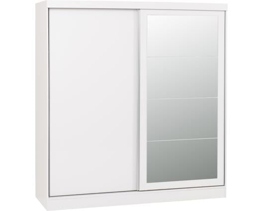 NEVADA 2 DOOR SLIDER WARDROBE - WHITE GLOSS