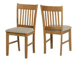 Oakland Extending Dining Set - Natural Oak/Mink Microsuede