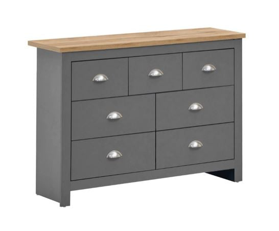 Lincoln 3 Piece Bedroom Set (3 Door Wardrobe, 3+4 Chest, 1 Drawer Bedside)