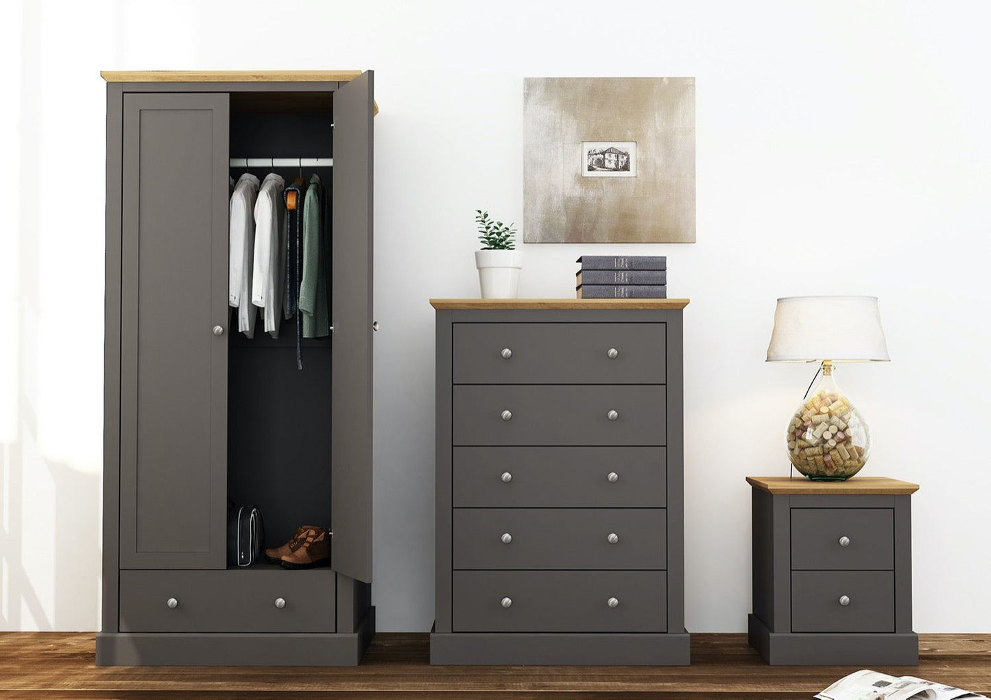 Dagwood 5 Drawer Chest Charcoal