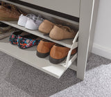 Lachlan 2 Door 1 Drawer Shoe Cabinet-Grey