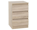 MALVERN 3 DOOR WARDROBE BEDROOM SET - SONOMA OAK EFFECT