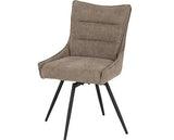 LEWIS SWIVEL DINING CHAIR (X2 PER BOX) - FAWN FABRIC