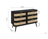 Noah 6 Drawer Chest - Black