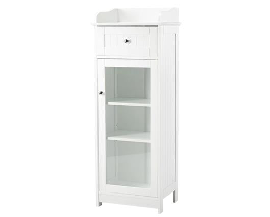 Asher Glass Cabinet White