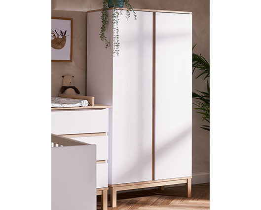 Elise Double Wardrobe - White