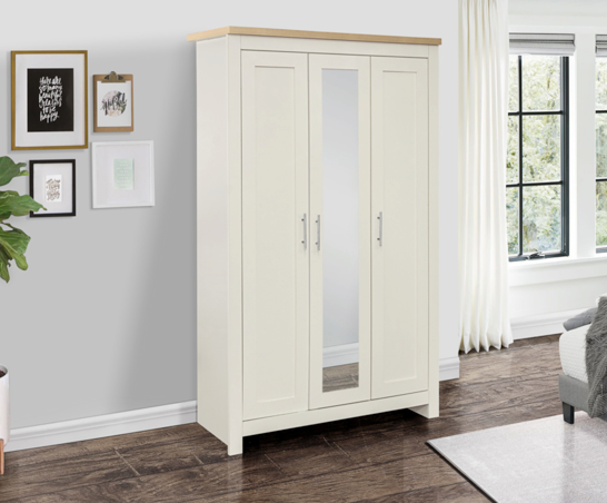 Harper 3 Door Wardrobe With Mirror