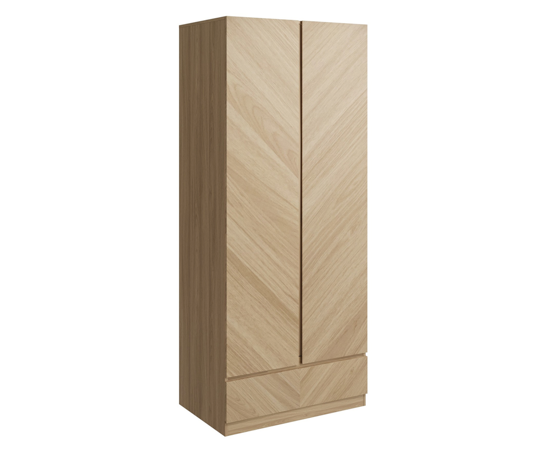 Ciaro 2 Door 1 Drawer Wardrobe- Euro Oak