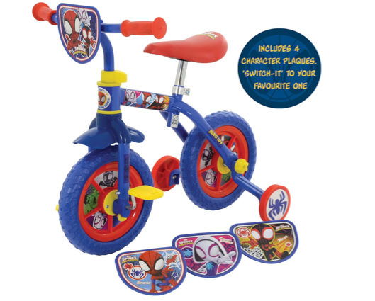 Spidey and his Amazing Friends Switch It Multi Character 2-in-1 Training Bike