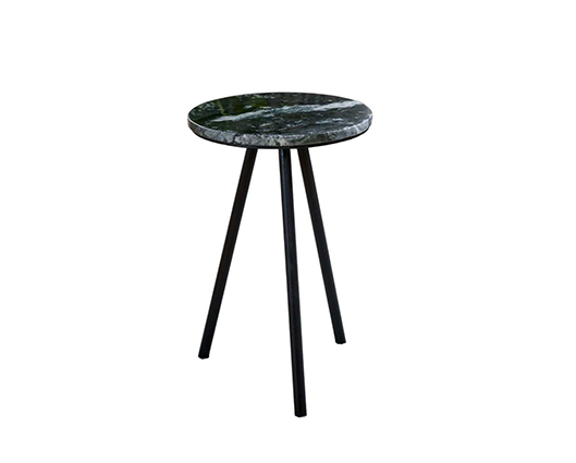 Olin Side Table With Black Marble Top & Metal Legs