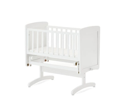 Sliding Crib + Mattress- White