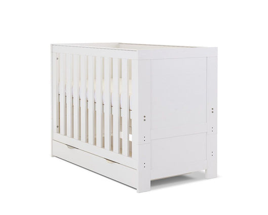 Nina Mini Cot Bed & Underdrawer - White Wash