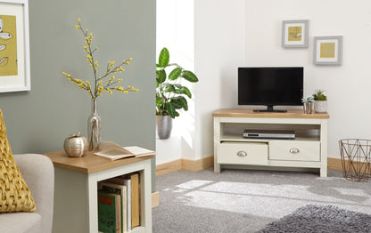 Lachlan Corner TV Unit- Cream