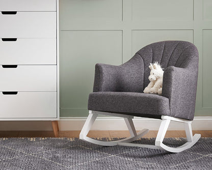 Olivia Round Back Rocking Chair - Dark Grey